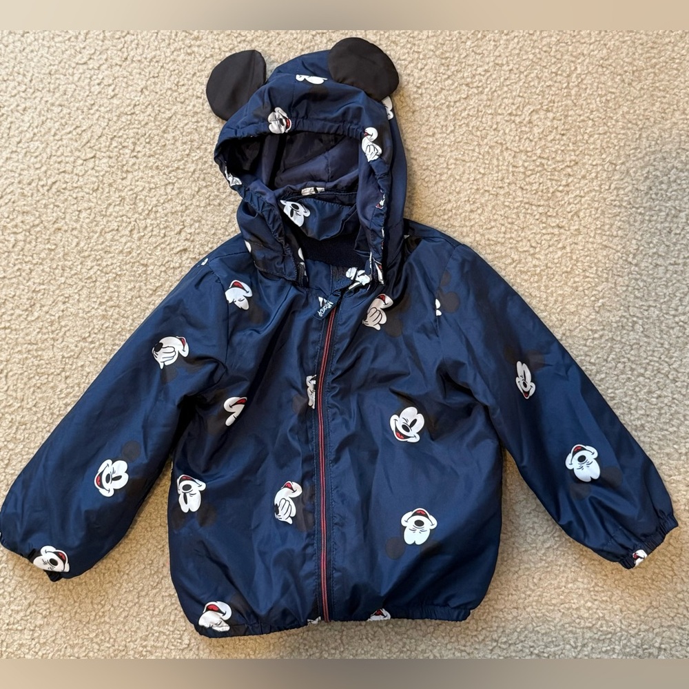 Disney Navy Blue Mickey Mouse Hooded Raincoat